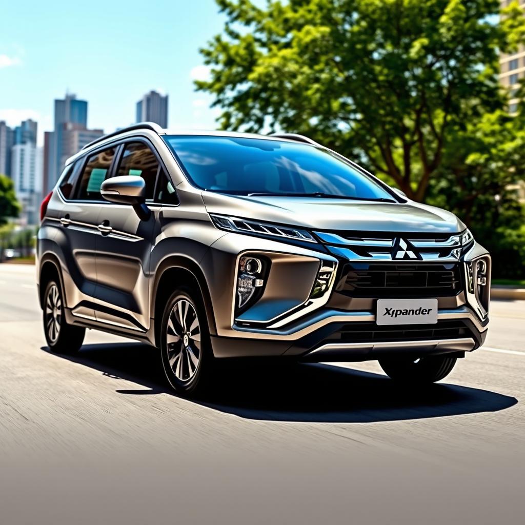 A dynamic and detailed image of the Mitsubishi Xpander Ultimate, showcasing its sleek and modern design