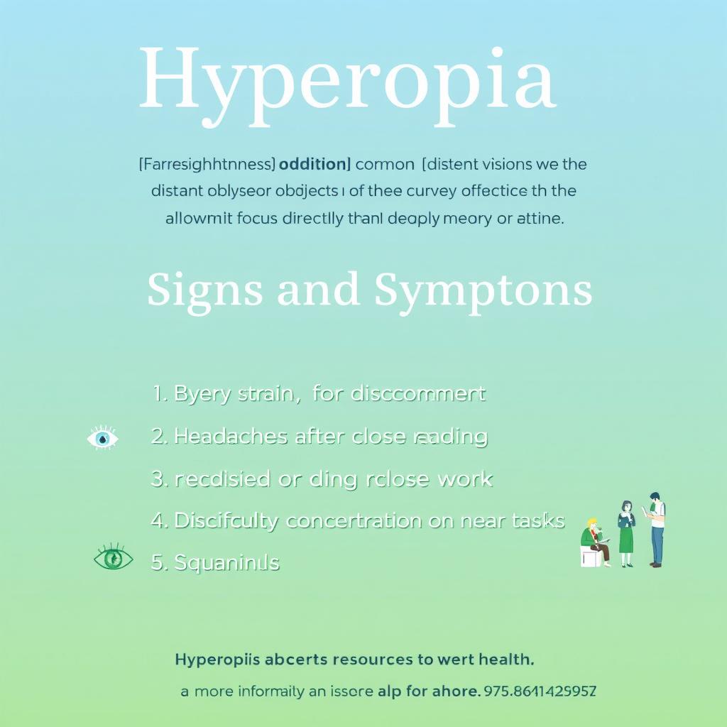 A visually striking poster about hyperopia, also known as farsightedness