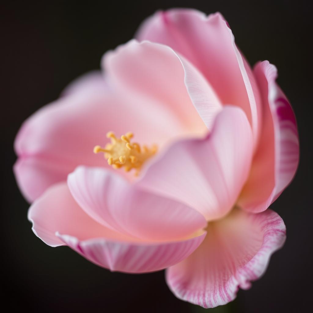 A soft and artistic close-up of a beautiful flower in full bloom, showcasing delicate petals and vibrant colors