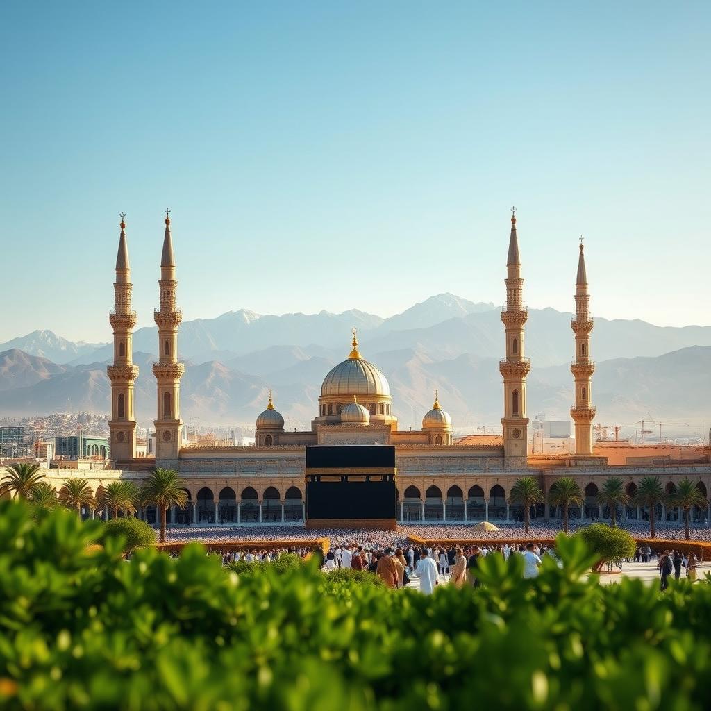 Stunning View of Makka Mosjid against Arafat