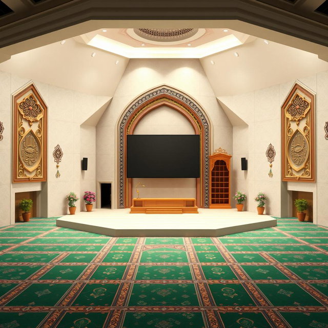 Stunning View of an Octagonal Mosque