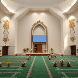 Stunning View of an Octagonal Mosque