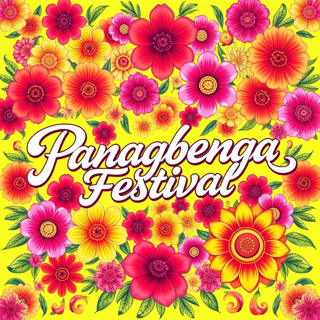 An elaborate and colorful artwork showcasing a multitude of flower designs, beautifully arranged in intricate patterns
