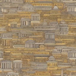 Generate an image with a 50% division, one half depicting ancient Rome with classic architecture, gladiators, and Roman citizens, the other half showcasing modern-day New York City with its bustling streets, towering skyscrapers, yellow cabs, and busy people.