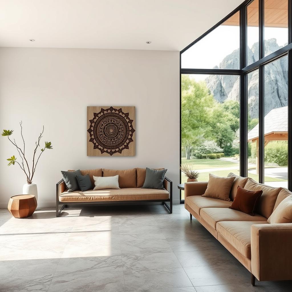 A modern living room design influenced by Iranian culture