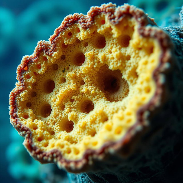 Explore the Intricacies: Detailed Sponge Cross-Section