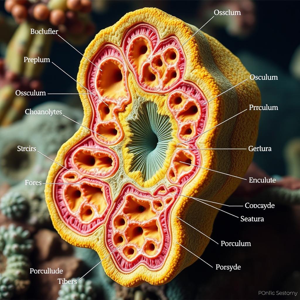 Explore the Intricacies: Detailed Sponge Cross-Section