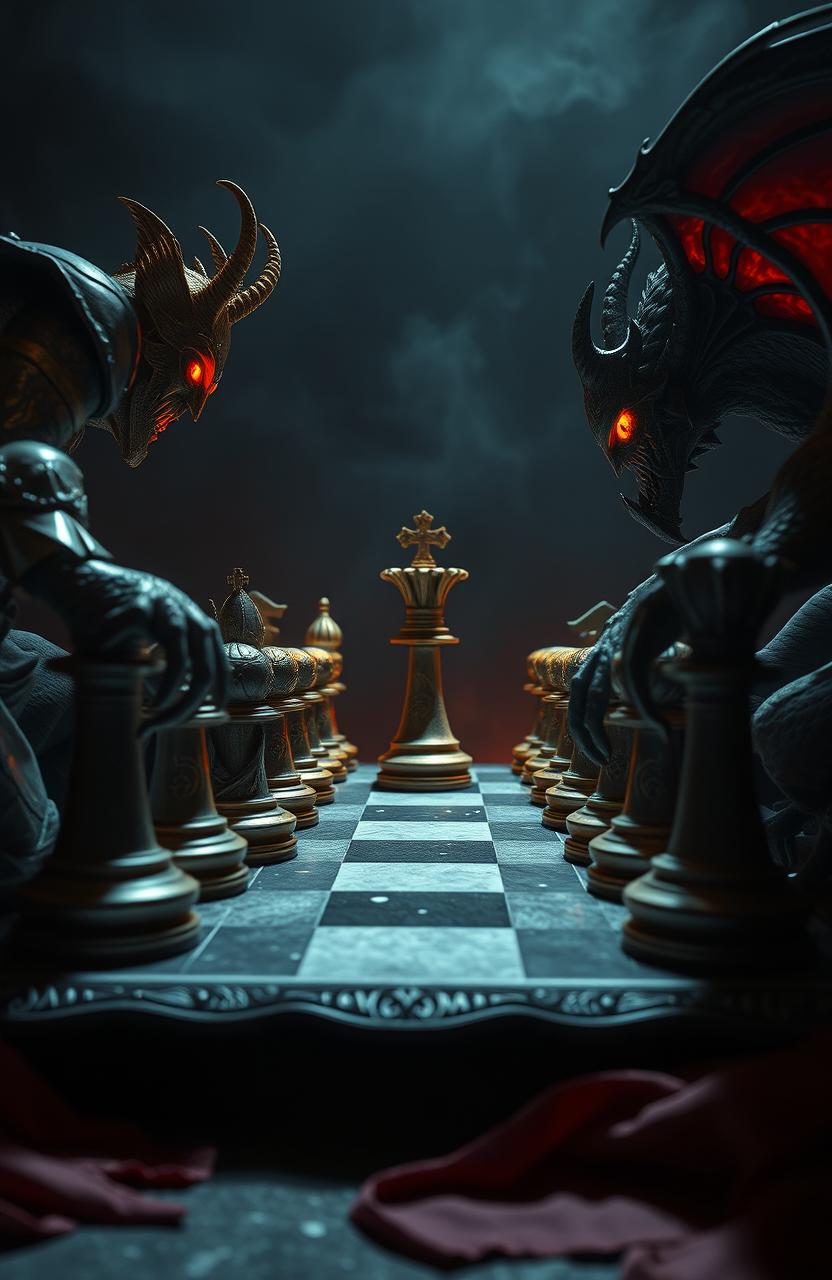 Epic Chess Showdown: Demon Hunters Unleashed