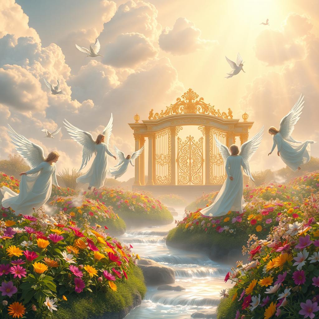 A captivating artistic representation of Menyország, embodying the concept of Heaven