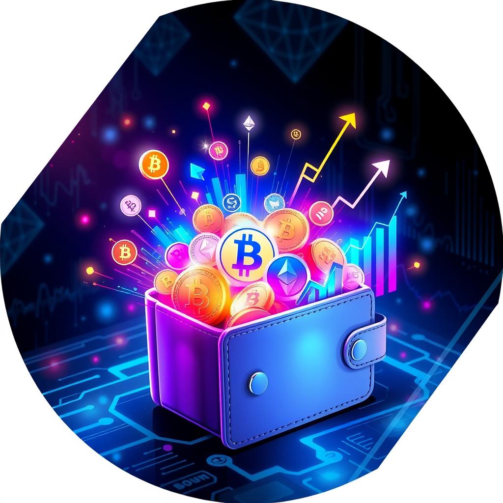 An eye-catching digital artwork representing the concept of a 'bonus' in the context of digital currencies