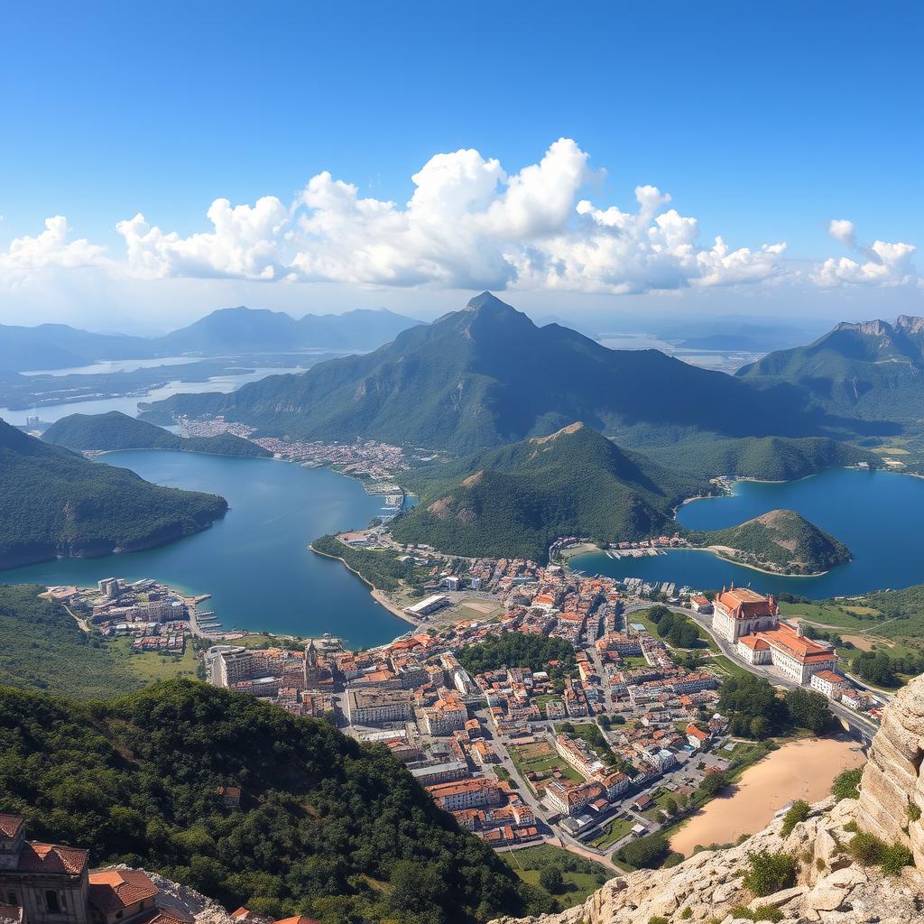 A breathtaking view of beautiful countries showcasing their iconic landscapes
