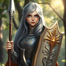 A realistic image of an innocent human girl cleric healer from the Knights Order of Light