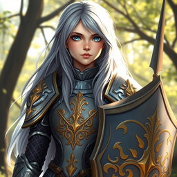 A realistic image of an innocent human girl cleric healer from the Knights Order of Light