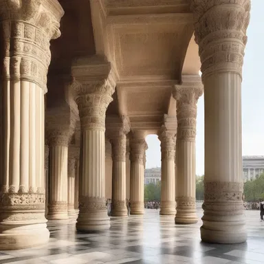 The unique architectural design of the building incorporated amphigory in the form of nonsensical verses sculpted into the pillars.