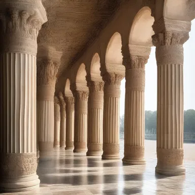 The unique architectural design of the building incorporated amphigory in the form of nonsensical verses sculpted into the pillars.