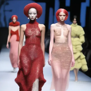The avant-garde fashion show featured models wearing extravagant outfits adorned with nonsensical verses, showcasing the designer's love for amphigory.