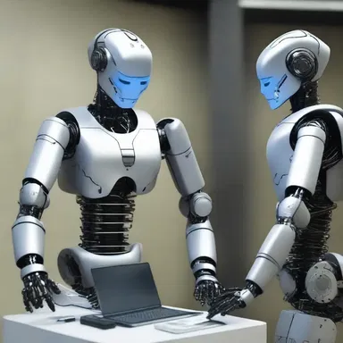 In the distant future, robots communicated with each other through a complex language, a mix of binary code and amphigory.