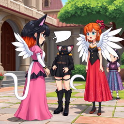 3D anime-style illustration of Rasi, a captivating 7-year-old girl and daughter of a powerful king