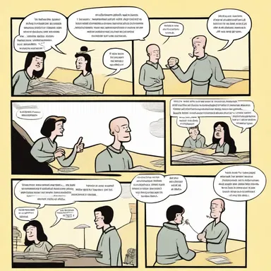 The comic strip artist included amphigory in the speech bubbles of the characters, adding an element of whimsy to the storyline.
