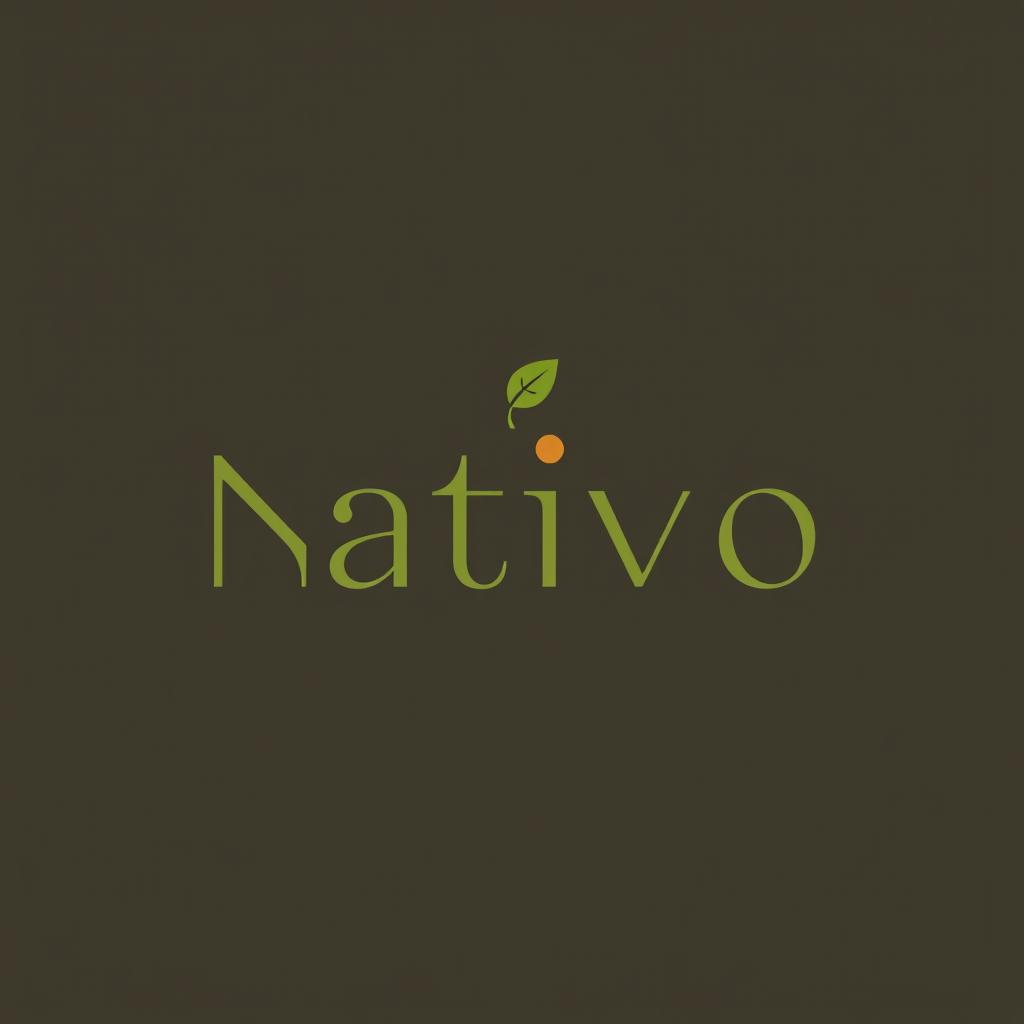 A modern and stylish logo design for a company called 'Nativo' which specializes in selling used clothing