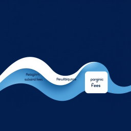An abstract representation of a revenue stream visualizing three key components: subscription fees, premium features, and transaction fees