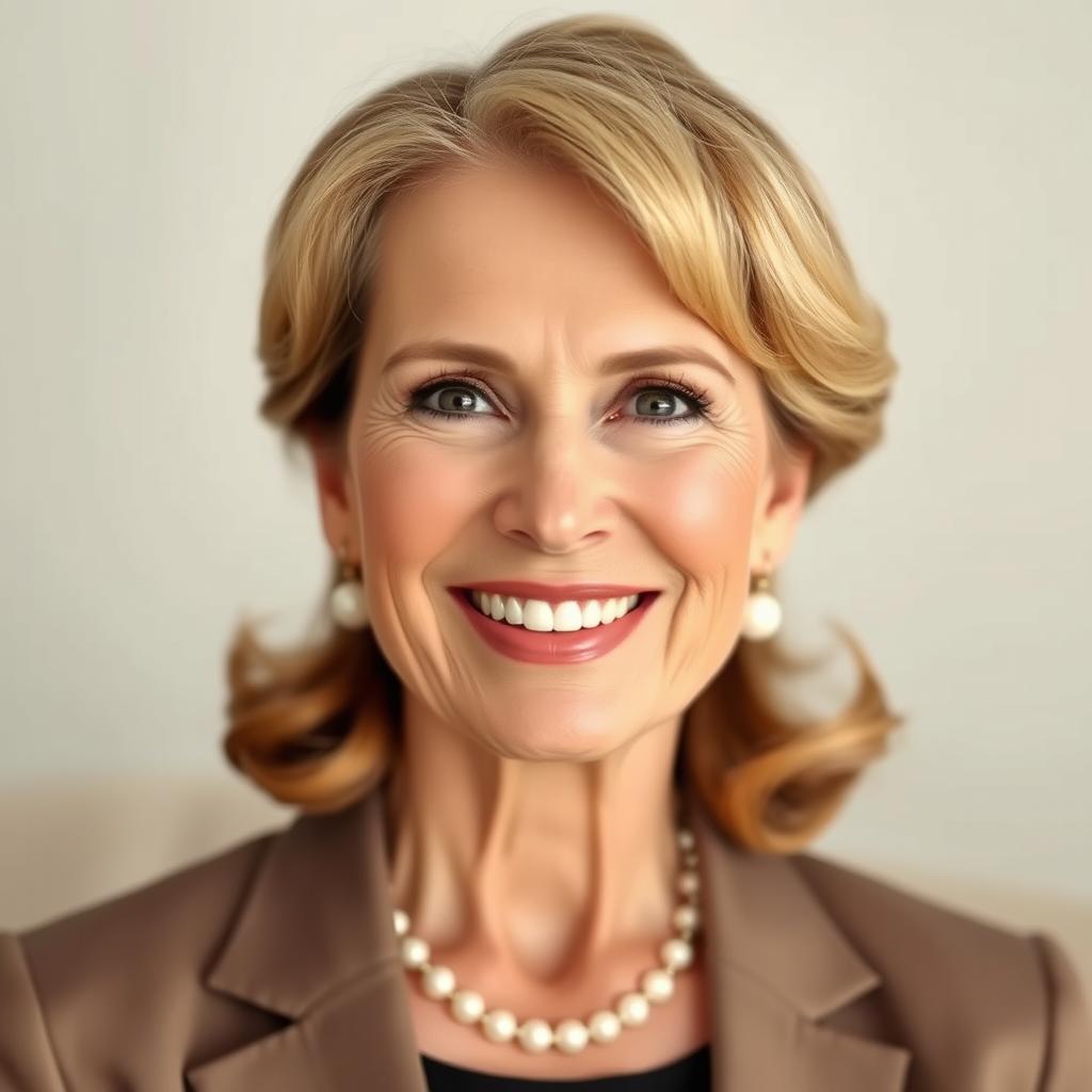 A stunning 60-year-old woman, exuding beauty and grace