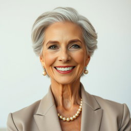 A stunning 60-year-old woman, exuding beauty and grace