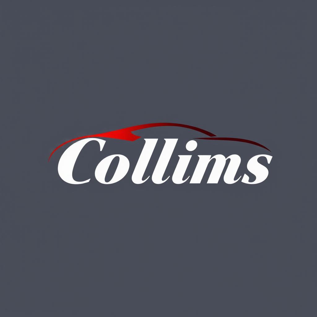 A visually striking and contemporary logo design for a car company named 'Colins'