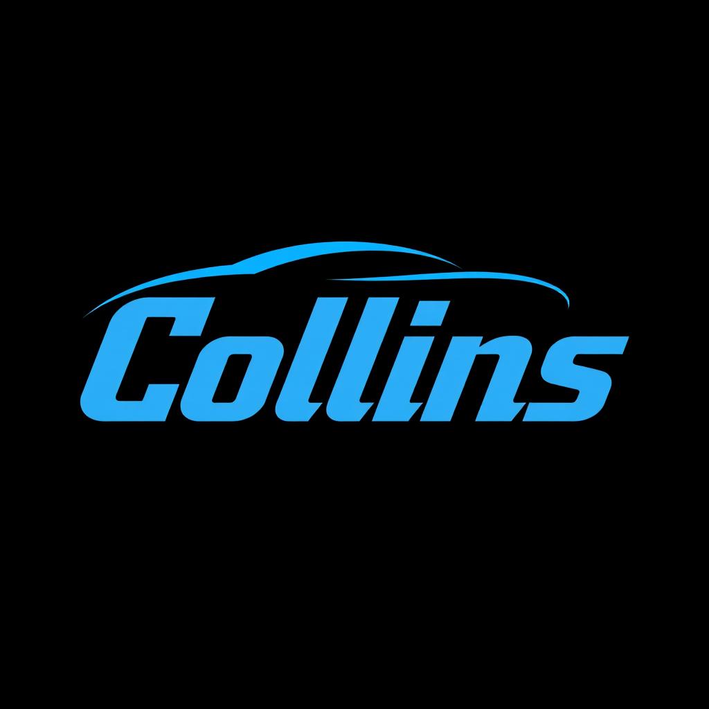 A distinctive and modern logo design for a car company named 'Colins'