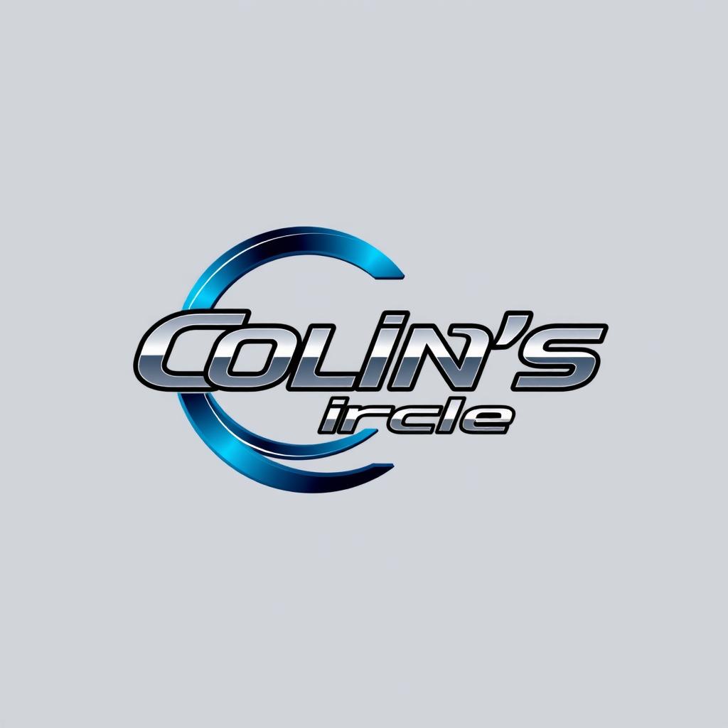 A sleek and modern logo design for a car company called 'Colin's Circle'
