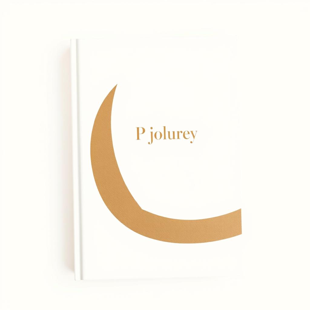 A minimal book cover design featuring a harmonious blend of white, brown, and cream colors