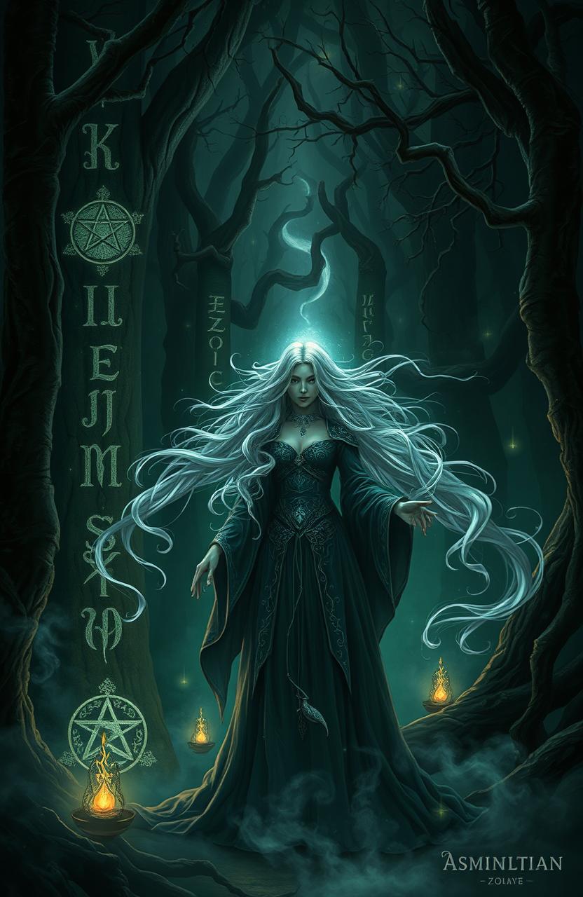 A mystical scene titled "Assimilation", depicting dark magic in an enchanting forest