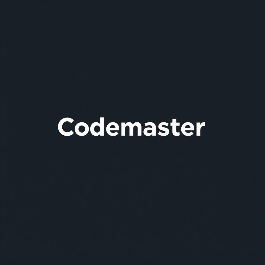 Create Your Own 'Codemaster' Logo