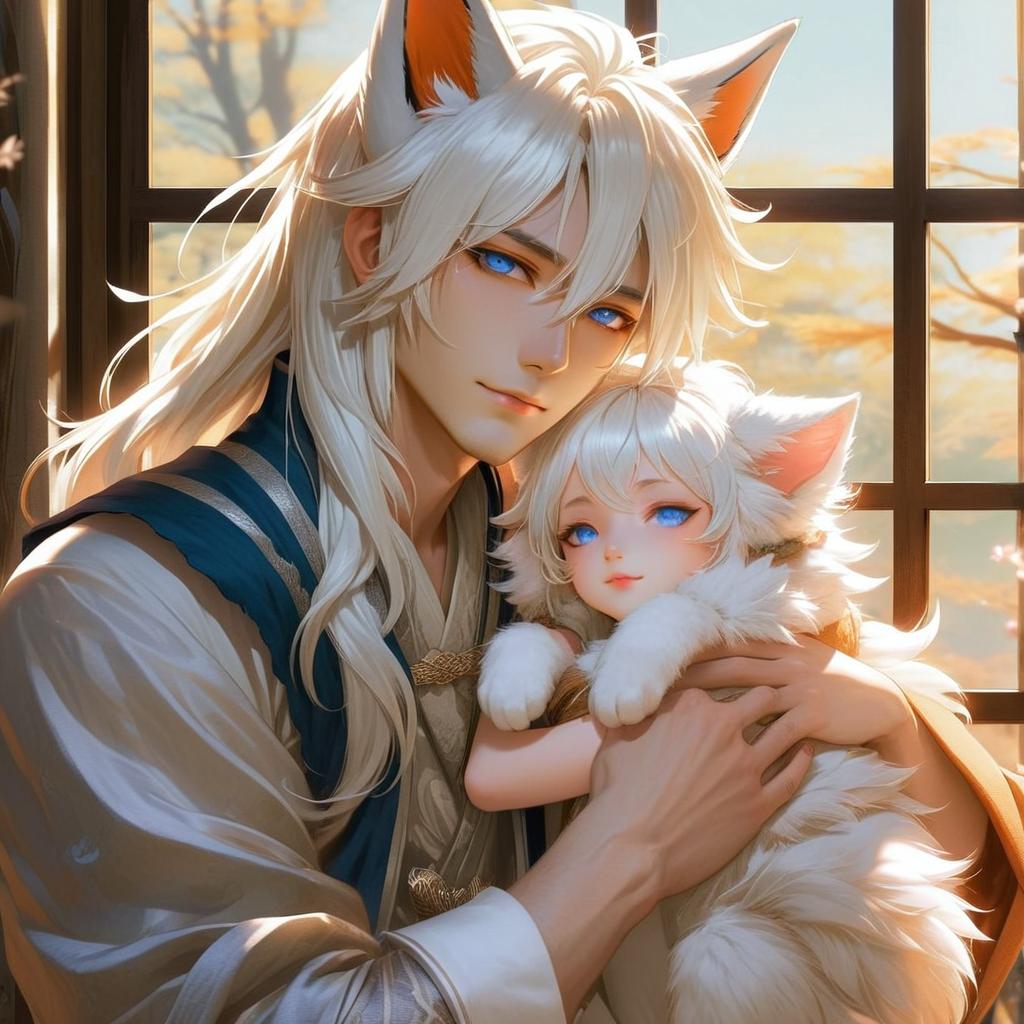 Enchanting Anime Wonderland: Girl and Unicorn