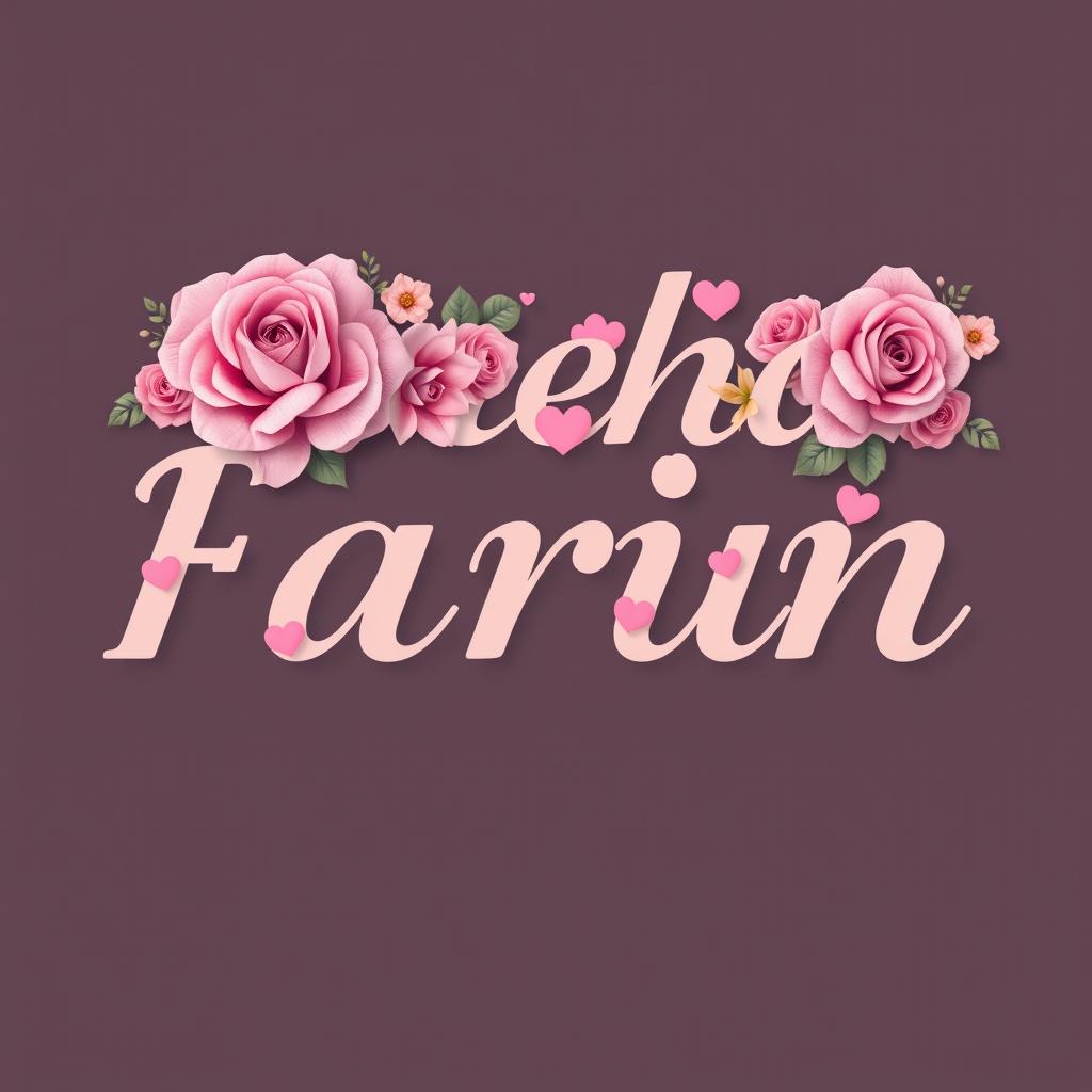The name 'Sneha Farin' beautifully designed with elegant typography
