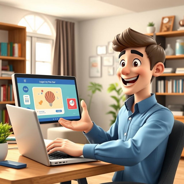 Join the Class: 3D Animated English Teacher Online
