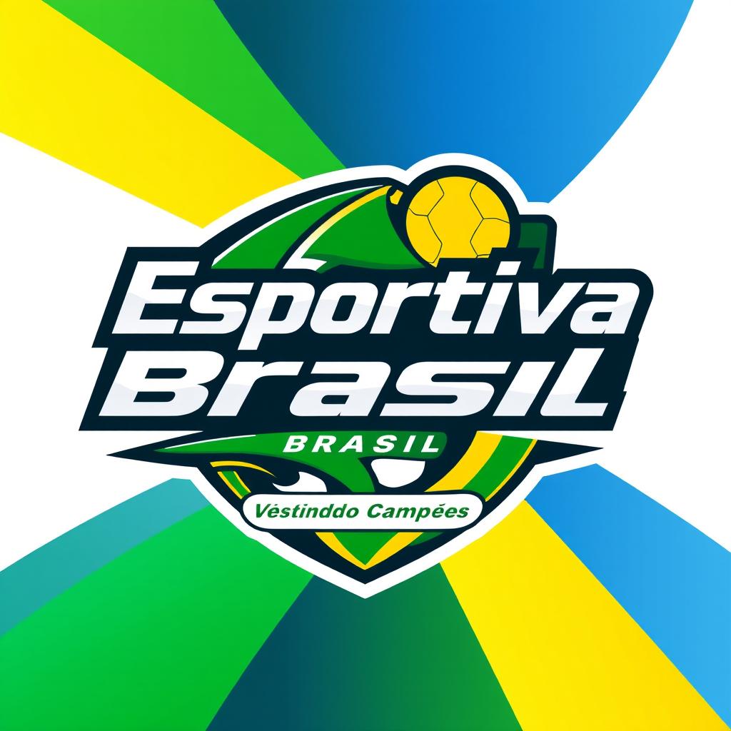 A modern and sleek logo design featuring the name 'Esportiva Brasil' prominently