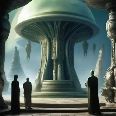 In the science fiction novel, the alien civilization had a unique amphitheatrical structure where they held their ceremonies.