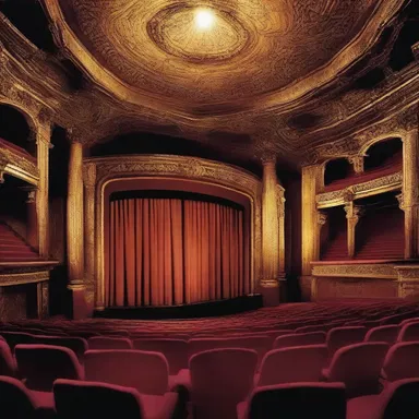 The author described the amphitheatrical theater in great detail, set as the backdrop for a crucial scene in the novel.