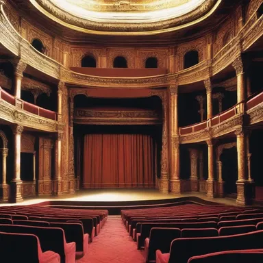 The author described the amphitheatrical theater in great detail, set as the backdrop for a crucial scene in the novel.