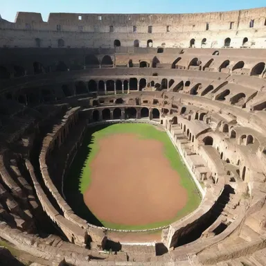 The gladiatorial games took place in the famous Colosseum, an iconic amphitheatrical structure in ancient Rome.