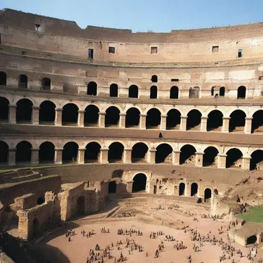 The gladiatorial games took place in the famous Colosseum, an iconic amphitheatrical structure in ancient Rome.