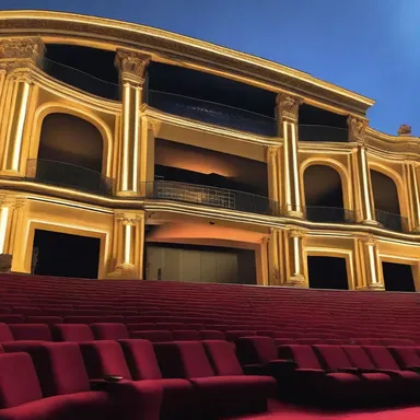 The premiere of the highly anticipated movie was held in an amphitheatrical theater, attended by numerous celebrities.