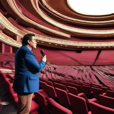 Why did the comedian perform in an amphitheatrical venue? Because he wanted to have a great audience all around!