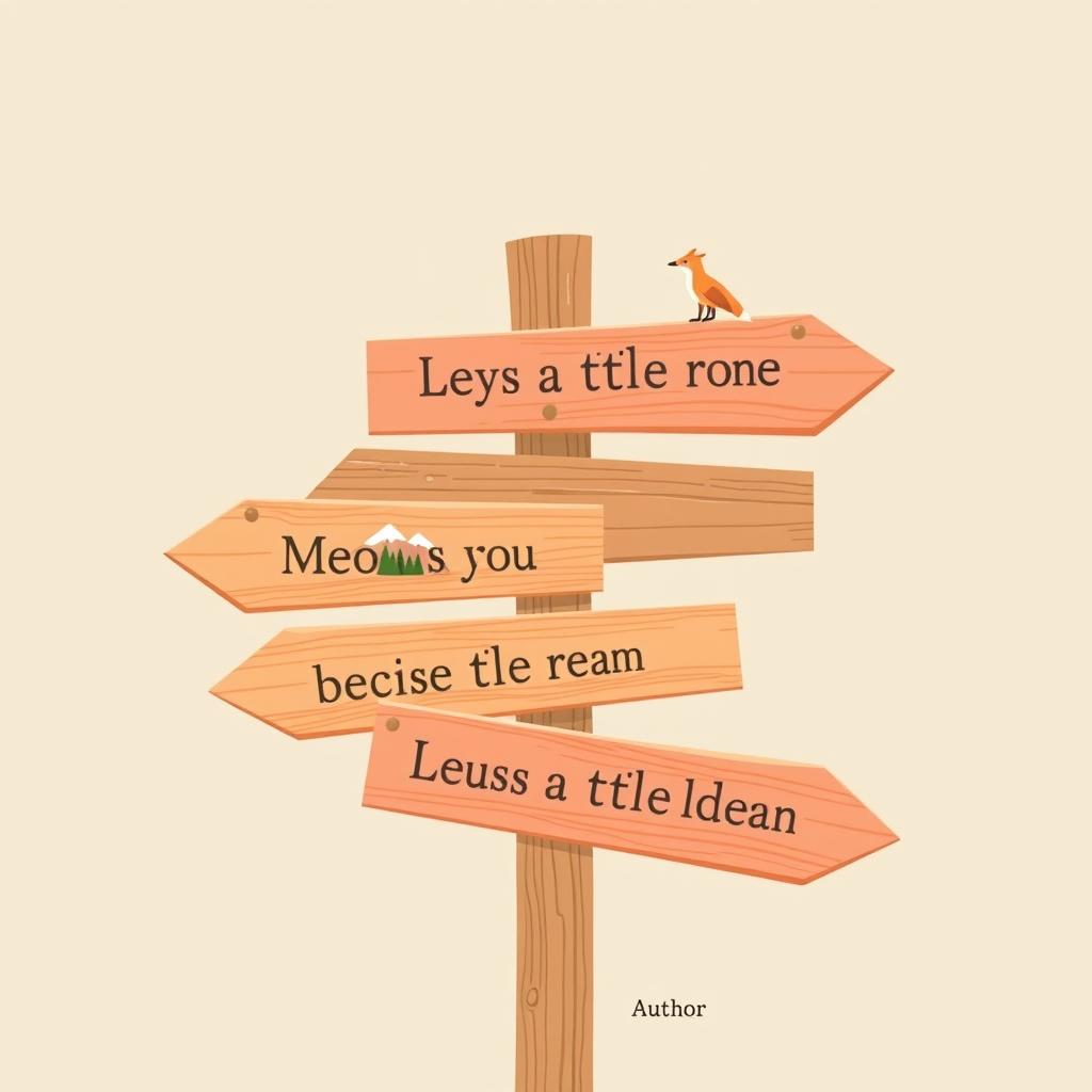 A flat and minimalist illustration of a wooden signpost featuring multiple directional arrows, each designed in warm earthy tones such as soft pink, beige, and brown