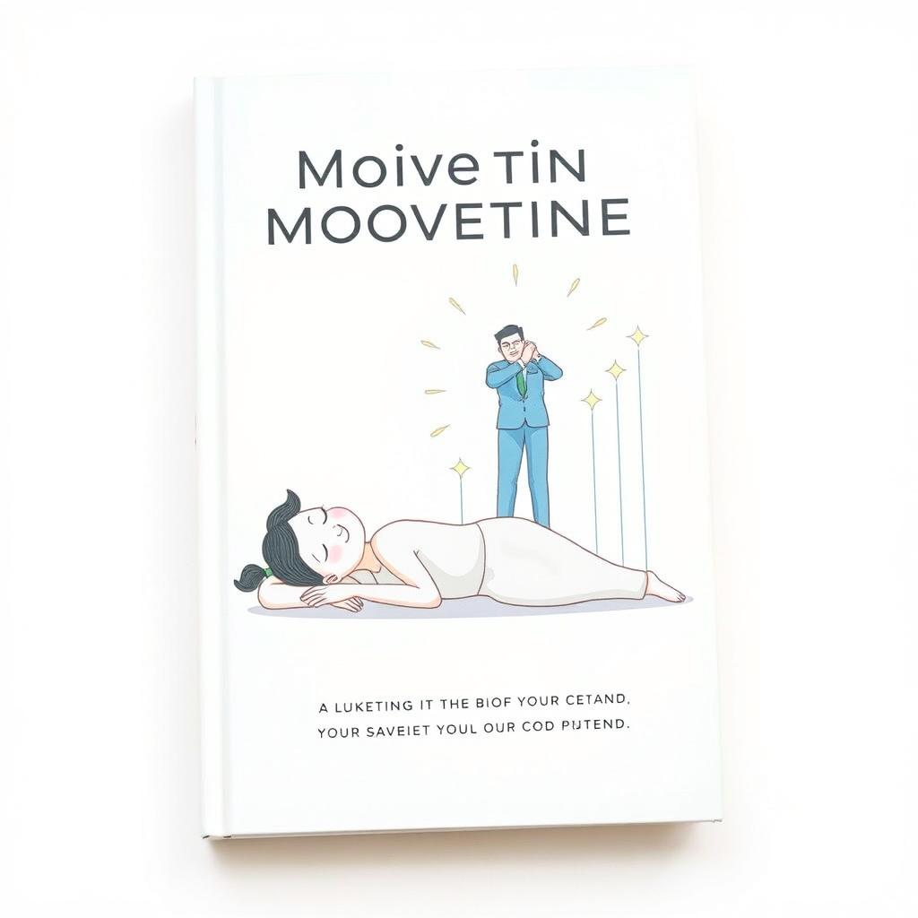 A motivational book cover design featuring a serene white or cream background