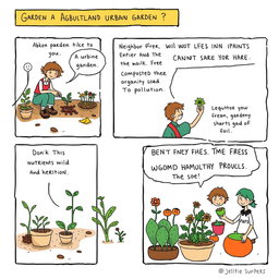 A comic strip focusing on agricultural issues related to gardening