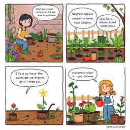 A comic strip focusing on agricultural issues related to gardening