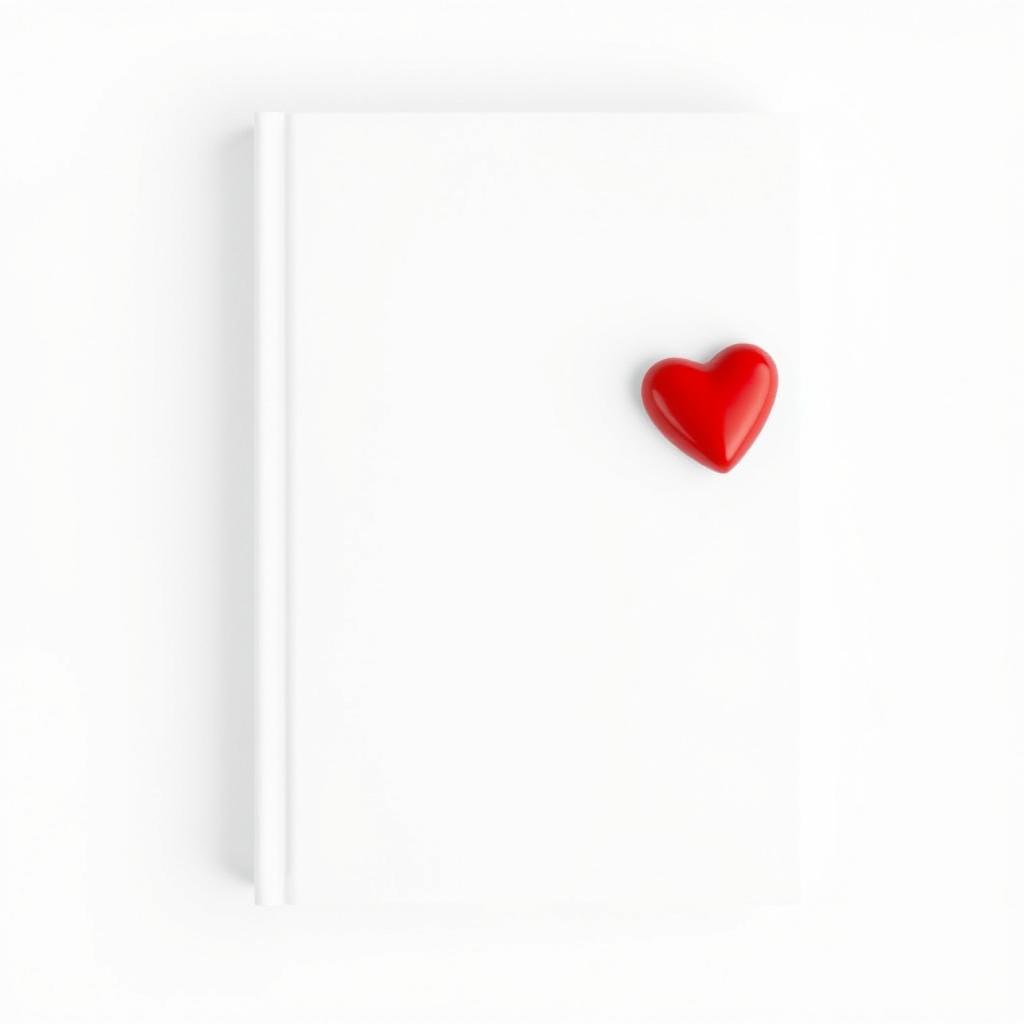 A clean and elegant white book cover featuring two medium-sized red hearts positioned in the upper third of the cover