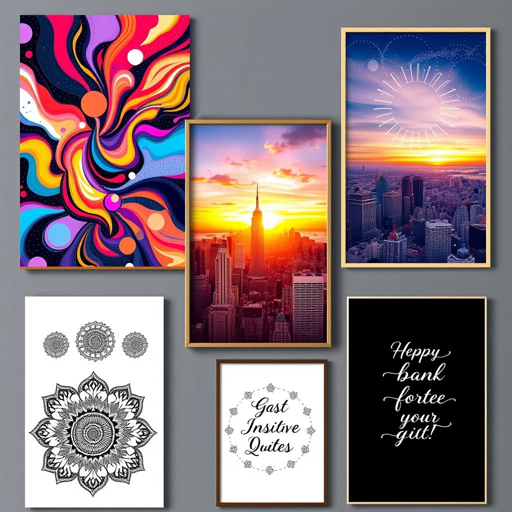 A diverse collection of wall art posters that brighten up any space